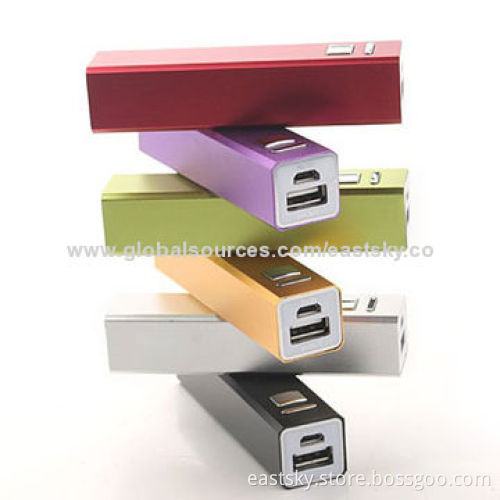Universal Aluminum Power Bank, Various Colors, Stylish, Compact, Portable and Fashionable Design